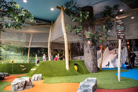 Nature Inspired Play Area, Indoor Nature Playground, Indoor Playground Name Ideas, Indoor Playground Theme, Jungle Themed Playground, Nature Themed Indoor Playground, Indoor Playspace, Sensory Playground, Kids Indoor Playground Business