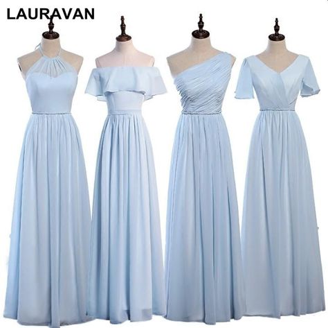 Sky Blue Bridesmaid Dresses, Cheap Homecoming Dresses, Blue Floor, Cheap Bridesmaid, Chiffon Bridesmaid Dresses, Bleu Pastel, Color Book, Cheap Bridesmaid Dresses, Bridesmaid Dresses Online