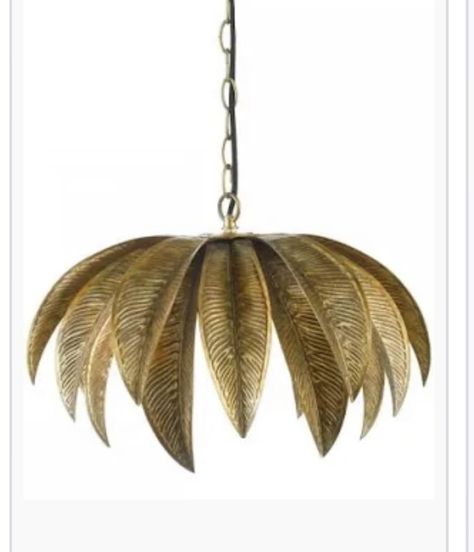 Gold Leaf Pendant, Palm Tree Pendant, Gold Pendant Lighting, Dar Lighting, Deco Boheme, Metal Leaves, Tree Pendant, Leaf Pendant, Decoration Christmas