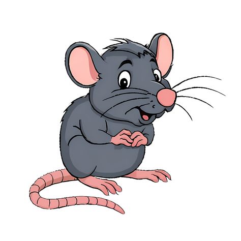 Rat Hand Drawn Cartoon Style Illustration AI Generated Cartoon Rat Cute, Rat Clipart, Rat Cartoon, Rat Illustration, Cartoon Rat, Cartoon Style, Pictures To Draw, Free Png, Cartoon Styles