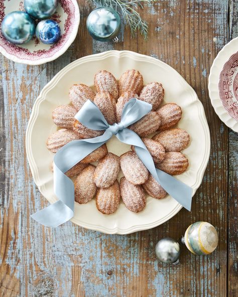 countryliving Eggnog Madeleines, Madeleine Recipe, Egg Nog, Festive Cookies, Thumbprint Cookies, Beautiful Cookies, Best Cookie Recipes, Toasted Pecans, Maraschino Cherry