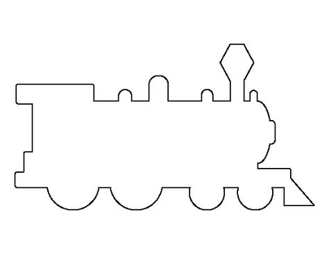 Train pattern. Use the printable outline for crafts, creating stencils, scrapbooking, and more. Free PDF template to download and print at http://patternuniverse.com/download/train-pattern/ Train Pattern, Printable Outline, Coloring Crafts, Train Template, Bandsaw Boxes, Train Silhouette, Laser Ideas, Printable Chart, Train Party