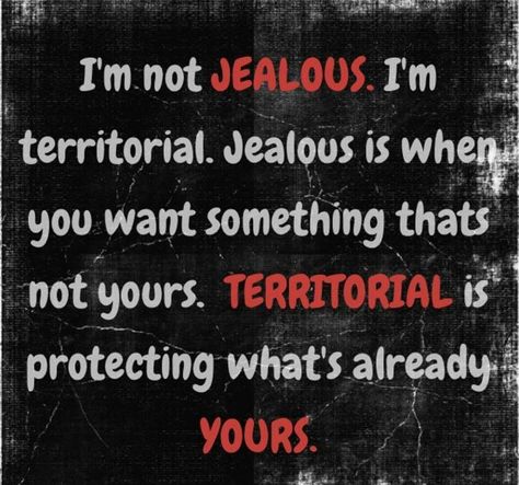 Difference between jealous & territorial Not Jealous, Im Jealous, Spot On, Inspirational Words, Favorite Quotes, Life Quotes, Tech Company Logos, Quotes