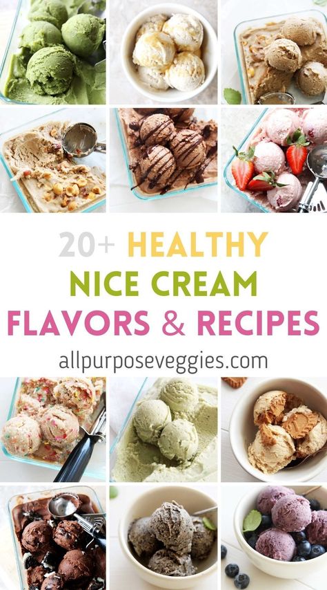 Vitamin Ice Cream Recipes, Chia Ice Cream, Homemade Ice Cream Recipes Healthy, Nice Cream Sandwich, Ice Cream Substitute Healthy, Health Ice Cream Recipes, Healthy Dessert Substitutes, Healthy Ice Cream Toppings, Homemade Ice Cream Healthy