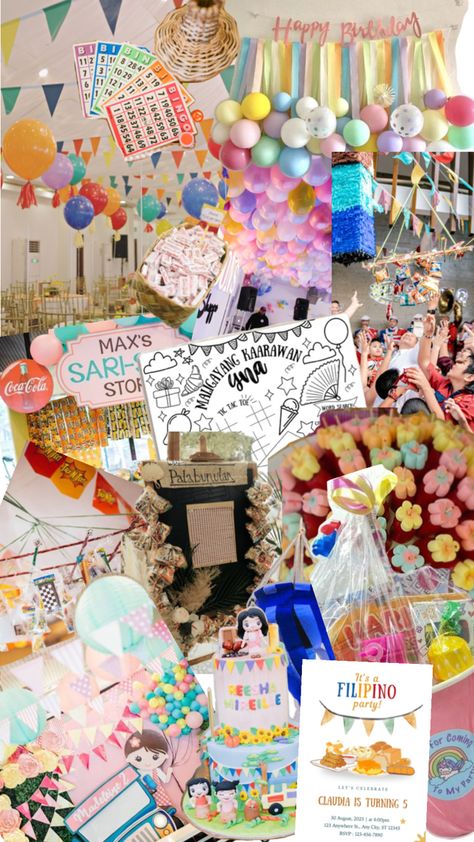 ideas for a typical Filipino Birthday| Kid’s party starter pack Birthday Mood Board, Filipino Birthday, Party Starters, Kids' Party, A Typical, Starter Pack, Lets Celebrate, Bingo, Kids Birthday