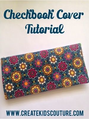 DIY: Checkbook Cover Checkbook Cover Pattern Free, Fun Purses, Check Book Covers, Check Book Holder, Create Kids Couture, Trendy Sewing Patterns, Book Cover Diy, Check Book, Purse Crafts