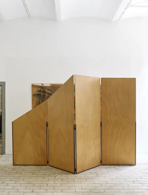 Paravent, 1984 Imi Knoebel Painting Plywood, Imi Knoebel, Folding Screen Room Divider, Minimalist Abstract Art, Folding Screen, Plywood Furniture, Stage Design, Best Interior, Exhibition Design