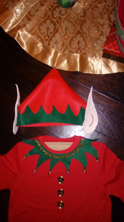 DIY Kids Elf Costume and Hat with Ears Dress Like An Elf Day At School Kids Diy, Elf Outfit Kids, Diy Elf Costume For Kids, Kids Elf Outfit, Christmas Elf Costume Diy, Reindeer Costumes, Kids Elf Costume, Girl Elf Costume, Diy Elf Costume