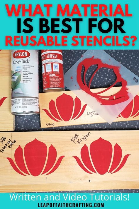 What is the best material to make stencils with! Full Cricut stencil tutorial. #cricut Diy Painting Stencils, Stencil Adhesive Spray, Cricut Stencils Templates Free, How To Make A Stencil Diy, How To Make Stencils With Cricut, How To Make A Stencil, Free Printable Stencil Designs, Cricut Stencils Templates, Make Stencils With Cricut