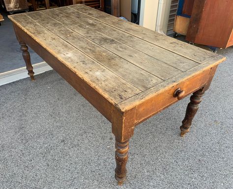 Excited to share this item from my #etsy shop: Primitive English Victorian scrubbed pine harvest table 19thc 22ch29.5h87.5w32.25d shipping is not free Primitive Dining Table, Recycled Wood Table, Large Farmhouse Table, Antique Farm Table, French Farmhouse Dining Table, French Farmhouse Table, Rustic Farm Table, French Dining Tables, Harvest Table