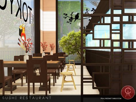 Sushi Restaurant, Best Sushi, Sushi Restaurants, Sushi Bar, Central Station, Sims 4 Cc, The Sims Resource, Sims Resource, The Sims