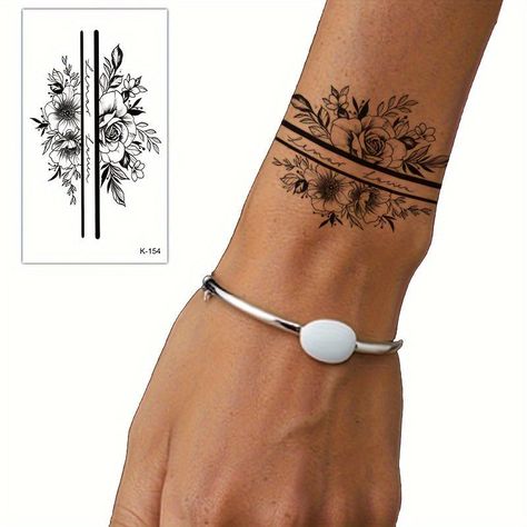 Wrist Bracelet Tattoo, Cuff Tattoo, Armband Tattoo Design, Arm Band Tattoo, Tattoo Bracelet, Tattoo Arm, Elephant Tattoo, Spine Tattoos, Band Tattoo