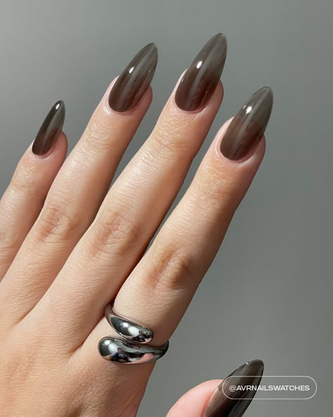 Trendy Halloween Nails, Spooky Manicure, Halloween Nails Ideas, Lights Lacquer, Sheer Polish, Types Of Nail Polish, Villain Era, Chrome Nail Polish, Sheer Nails