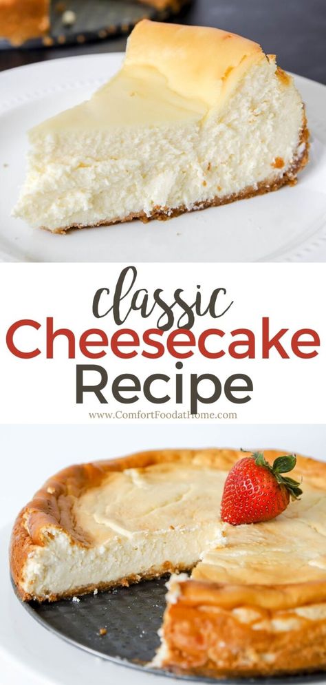 If you've been on the hunt for a delicious homemade cheesecake recipe, look no further. This velvety-rich dessert is absolutely delicious and delightful for your taste buds. You'll have no regrets when you make this classic cheesecake! Southern Food, Betty Crocker Cheesecake Recipe, Homemade Cheesecake Recipe, Homemade Cheesecake Recipes, Cheesecake Recipes Classic, Homemade Cheesecake, Classic Cheesecake, Holiday Dessert Recipes, Rich Desserts