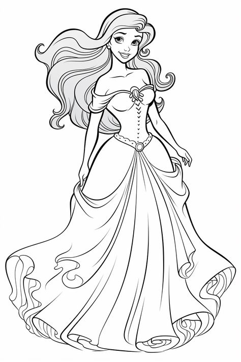 Sleeping Beauty Coloring Pages, Belle Coloring Pages, Cinderella Coloring Pages, Disney Princess Colors, Witch Coloring Pages, Disney Princess Coloring Pages, Barbie Coloring, Barbie Coloring Pages, Mermaid Coloring Pages