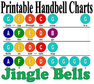 Primary Handbells: Jingle Bells Hand Bell Songs, Christmas Music For Kids, Hand Bell Music, Handbell Music, Music Therapy Interventions, Music Class Ideas, Primary Chorister, Elementary Music Lessons, Primary Singing Time