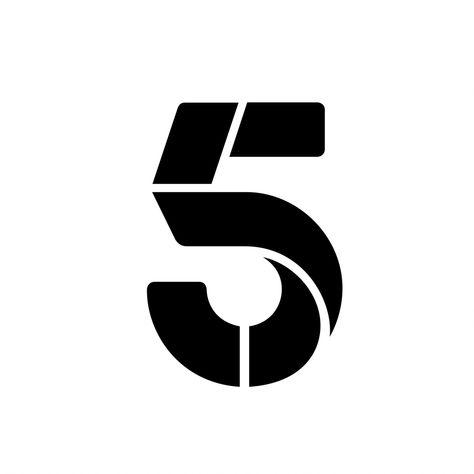 Number 5 Typography Design, 5 Number Logo Design, 5 Logo Design Number, 5 Number Logo, Uk Logo, Lana Del Rey Art, Entertainment Logo, Download Hair, 5 Number