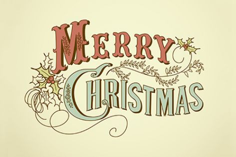 Fun festive fonts | 121 Creative Merry Christmas Lettering, Images Noêl Vintages, Retro Christmas Cards, Vintage Christmas Images, Merry Christmas Vintage, Merry Christmas Images, Christmas Graphics, Holly Leaves, Clip Arts