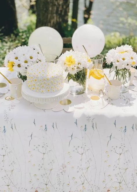 Another outdoor baby girl shower idea that is fun and pretty. The daisy flower is a beautiful small flower that comes in white and yellow color.

#BabyGirlShower
#BabyShowerIdeas
#GirlBabyShower
#BabyGirlCelebration
#ShowerDecor
#BabyGirlParty
#MomtoBe
#BabyShowerInspiration
#BabyGirlTheme
#SweetBabyShower White Birthday Theme Decoration, Daisy Themed Party, Daisy Themed Birthday Party, Daisy Party Decorations, Girl Shower Ideas, Baby Girl Shower Ideas, Daisy Theme, Bittersweet Colours, Daisy Baby Shower