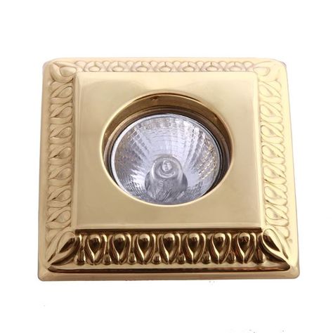 Designed in a compact format, the Vaduz Decorative Recessed Spot Light will provide a warmth lighting for a contemporary setting. As a versatile design, this square recessed spotlight allows the illumination of restaurant interiors, hotel rooms and homes, creating a wide variety of eye-catching features. #recessedlighting #spotlight #downlight #recesseddownlight #lighting Pub Lighting, Brass Spotlights, Art Deco Wall Mirror, Light Picture Wall, Brass Light Fixture, Recessed Spotlights, Brass Light, Space Style, Art Deco Wall