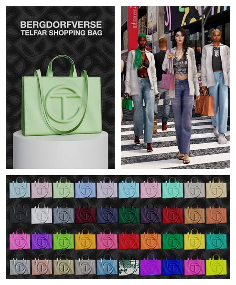 Telfar Shopping Bag, Sims 4 Nails, Play Sims 4, The Sims 4 Pc, Free Sims 4, The Sims 4 Packs, Sims 4 Children, Sims 4 Game Mods, Sims 4 Body Mods