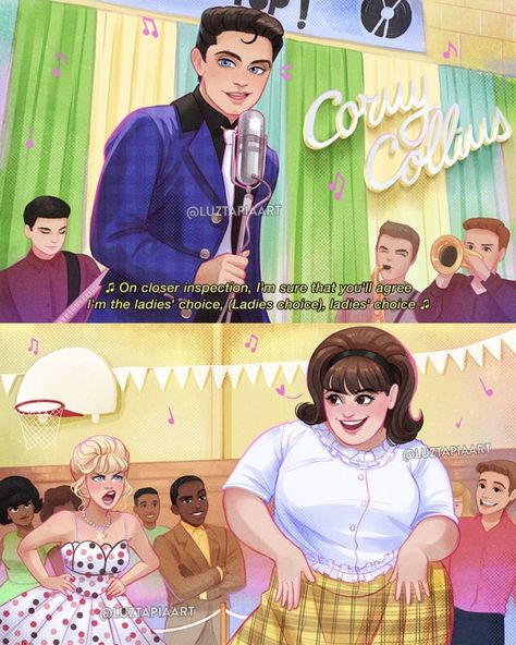 Hairspray Fanart, Hairspray The Musical, Hairspray 2007, Luz Tapia Art, Hairspray Musical, Ladies Choice, Disney Character Art, Mikhail Baryshnikov, My Scene