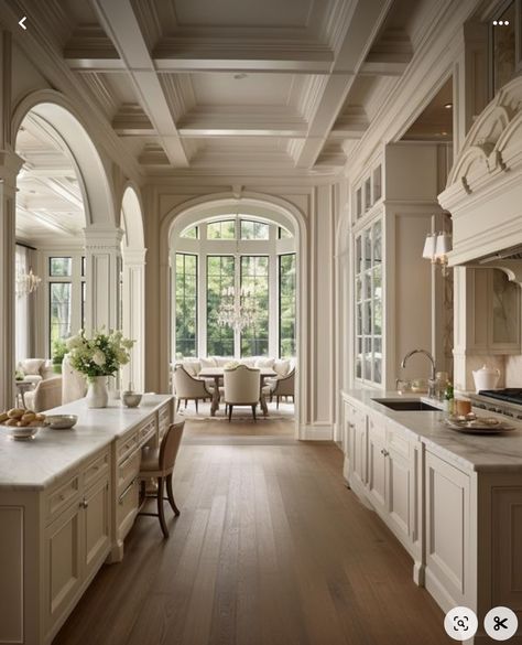 Old Money House, Dream Life House, Dream Kitchens Design, Dream House Rooms, Elegant Kitchens, Kitchen Inspiration Design, Dream House Interior, Large Kitchen, Dream House Exterior