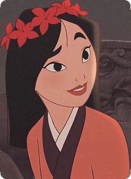 Mulan, I Hope, Disney, Flowers, Red, Hair, Black