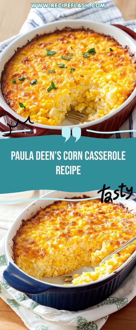 Want to elevate your Thanksgiving spread with a classic comfort dish? Paula Deen’s Corn Casserole Recipe brings warmth and delight to your holiday gathering. Don’t forget to save this recipe for a festive and flavorful addition to your Thanksgiving Recipes! Thanksgiving Recipes Paula Deen, Thanksgiving Corn Casserole, Corn Casserole Paula Deen, Corn Thanksgiving, Corn Recipes Side Dishes, Thanksgiving Spread, Cream Corn Casserole, Thanksgiving Casserole, Corn Casserole Recipe