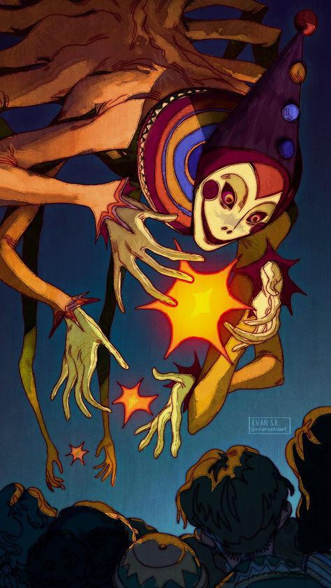 (1) Latest Tweets / Twitter Creepy Circus, Clown Party, Arte Nerd, Heroic Fantasy, Creepy Clown, Wow Art, Art Studies, Funky Art, Horror Art