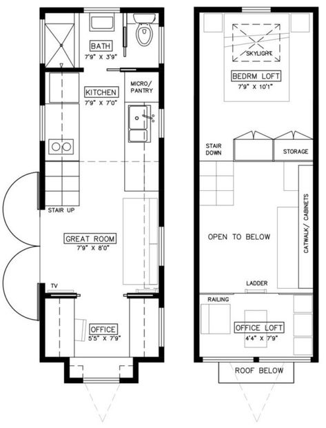 Light Haus Tiny House Plans for Tall People Tiny House Trailer Plans, House Plan With Loft, Small Tiny House, Tiny House Interior Design, Tiny House Layout, Tiny House Loft, Tiny House Plan, A Small House, Tiny House Trailer