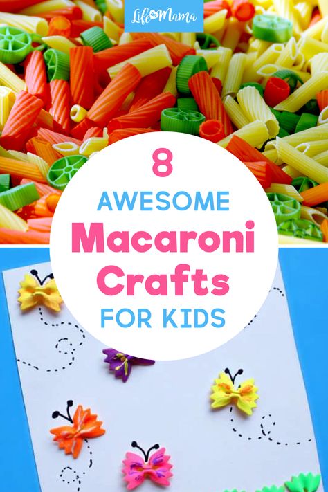 Pasta Crafts For Toddlers, Macaroni Preschool Activities, Colored Macaroni Crafts, Colored Noodles Crafts, Pasta Crafts For Preschoolers, Pasta Activities For Preschool, Macaroni Art For Kids, Macaroni Necklaces Kids Crafts, Easy Food Crafts For Kids