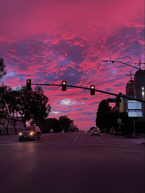 Los Angeles, Bonito, Nature, Pink Street Aesthetic, Pretty City Aesthetic, Mollie Aesthetic, Pink Hour Sky, Pink Hour Aesthetic, Pink Skies Aesthetic