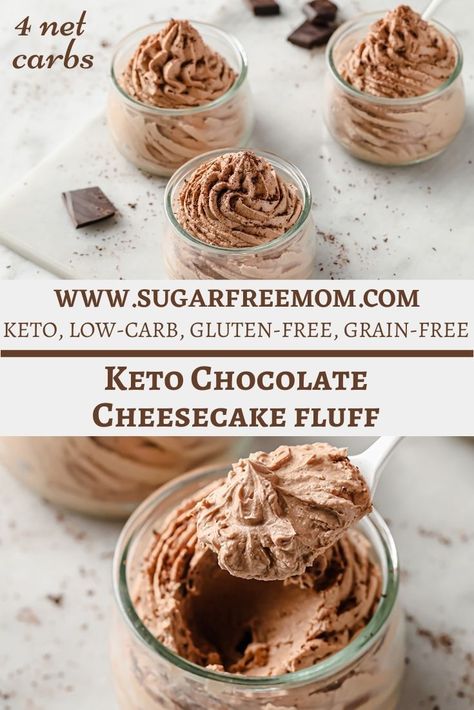 Cheesecake Fluff Keto, Keto Cheesecake Fluff, Keto Chocolate Cheesecake, Cheesecake Fluff, Keto Pudding, What Is Keto, Sugar Free Jello, Sugar Free Cheesecake, Sugar Free Pudding