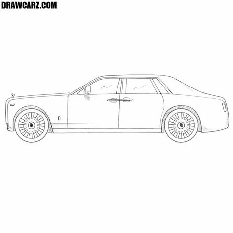 There are a huge number of super-luxury cars, and the Rolls Royce is the king among them, and now we will show you how to draw a Rolls Royce Phantom. Rolls Royce Sketch, Rolls Royce Drawing, Ricky Fort, Rolls Royce Logo, Luxury Cars Rolls Royce, Rolls Royce Cullinan, Car Drawing, Lux Cars, Rolls Royce Phantom