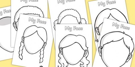 Free Blank Faces Templates ....can have the kids use Playdough with them and make silly faces, or use for emotions ....just laminate. Blank Face Template, Blank Face, Class Dojo, All About Me Preschool, All About Me Activities, About Me Activities, Face Template, Primary Resources, Silly Faces