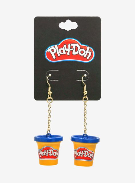 TBT to your favorite childhood toy! Bring around your very own Play-Doh with these figural earrings  designed like little containers of Play-Doh.2 12" dropsNickel-free alloyImported Cute Fun Earrings, Funky Earrings Aesthetic, Weird Earrings Aesthetic, Wacky Earrings, Random Earrings, Anime Intro, Weird Accessories, Princess Kenny, Silly Earrings