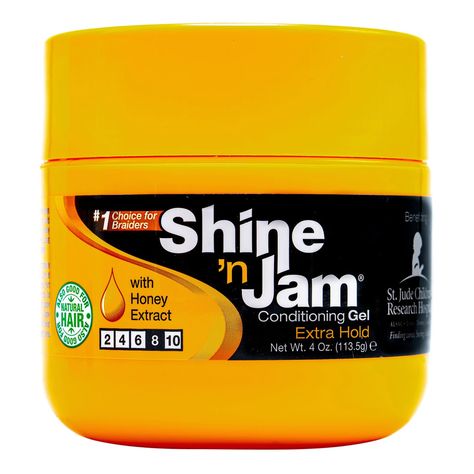 Shine Jam Extra Hold 4 Best Hair Gel For 4c Hair, Shine And Jam Gel, Shine And Jam, Best Hair Gel, Braids Locs, Stylish Hairstyles, Strengthen Hair, Hair Textures, Honey Hair