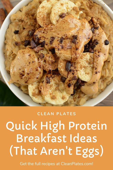 Breakfast is served 🙌  https://www.cleanplates.com/eat/tips-eat/high-protein-breakfast/ 30g Protein Breakfast, August Meals, Quick High Protein Breakfast, High Protein Granola, High Protein Low Carb Breakfast, High Protein Breakfast Ideas, Protein Breakfast Ideas, High Protein Muffins, Healthy Protein Breakfast