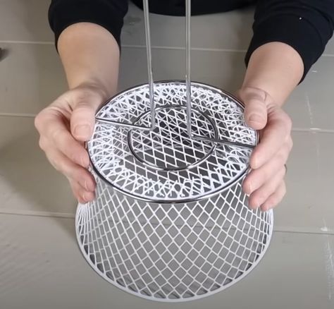 Woman attaches two Dollar Store baskets to paper towel holder and creates lovely DIY piece Dollar Store Baskets, Towel Holder Diy, Diy Home Decor Living Room, Dollar Store Diy Organization, Dollar Store Diy Projects, Two Dollars, Diy Dollar Tree Decor, Dollar Tree Decor, Dollar Tree Diy Crafts