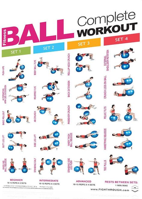 Complete Workout, Stability Ball Exercises, Fitness Ball, Motivation Pictures, Workout Posters, Stability Ball, Yoga Ball, Yoga Exercises, An Exercise