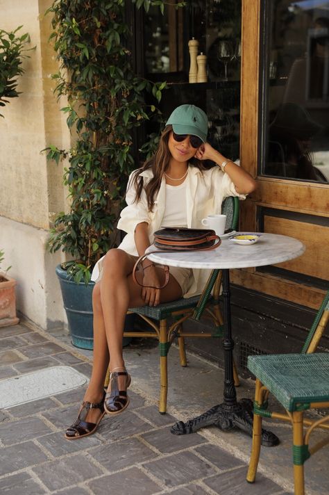 Europe Summer Outfits, Ralph Lauren Cap, Julie Sarinana, European Fashion Summer, Marina Laswick, Paris Summer, London Summer, European Summer Outfits, Italy Summer