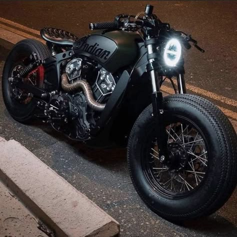 Indian Bobber, Virago Cafe Racer, Indian Scout Bobber, Indian Motorcycle Scout, Motos Bobber, Scout Bobber, Motorcross Bike, Custom Sport Bikes, Bobber Bikes