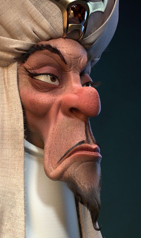 Jafar Aladdin, 3d Karakter, Zbrush Character, Cartoon Disney, Graphic Design Fonts, Concept Art Character, Cartoon Faces, Game Character Design, Face Expressions