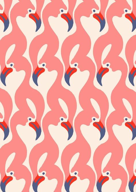 Pink flamingos Pattern Illustrations, Op Art, Pattern Board, Motifs Textiles, Flamingo Art, Flamingo Pattern, Print Inspiration, Design Collection, Pattern Illustration