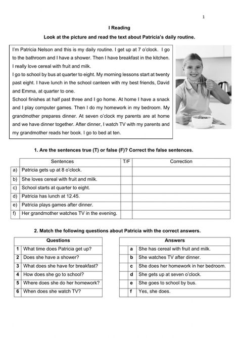 Daily routines interactive activity for 6th year. You can do the exercises online or download the worksheet as pdf. Esl Daily Routine Worksheets, Daily Routine Activities Worksheets, Daily Routine Worksheet For Kids, My Daily Routine Worksheet, Daily Activities Worksheet, Used To Worksheet, Daily Routine Exercise, Daily School Routine, Daily Worksheet