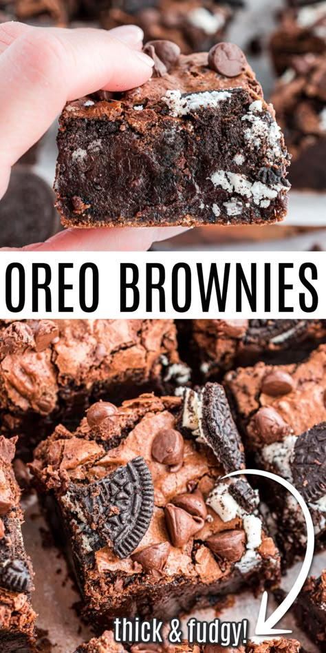 Brownie Oreo Cookie Bars, Oreo Chocolate Brownies, Cookies And Cream Oreo Brownies, Homemade Oreo Brownies, How To Make Oreo Brownies, Cookie And Cream Brownies, Brownies With A Twist, Easy Oreo Brownies, Oreo Cookie Brownie Recipe