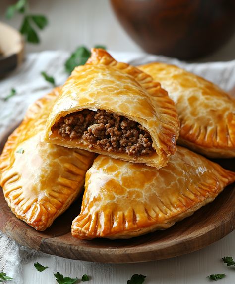 These easy homemade ground beef empanadas are filled with seasoned beef and baked to golden perfection, perfect for any occasion. Ground Beef Empanada Filling, Beef Empanada Filling Recipe, Empanadas Recipe Beef, Baked Beef Empanadas Recipe, Ground Turkey Empanadas, Empanadas Filling Recipe, Ground Beef Empanadas Recipe, Baked Empanadas Recipe, Empanada Filling Recipes