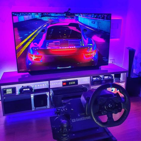 Car Gaming Setup, Gaming Wheel Setup, F1 Gaming Setup, Racing Game Setup, Racing Setup Gaming, Steering Wheel Gaming Setup, Indoor Go Karting Aesthetic, Race Car Gaming Setup, Racing Room