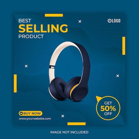 Headphone Banner, Product Social Media Post, Logo Design Inspiration Creative, Ads Design, Instagram Branding, Social Media Design Inspiration, Poster Layout, Social Media Advertising, Social Media Banner